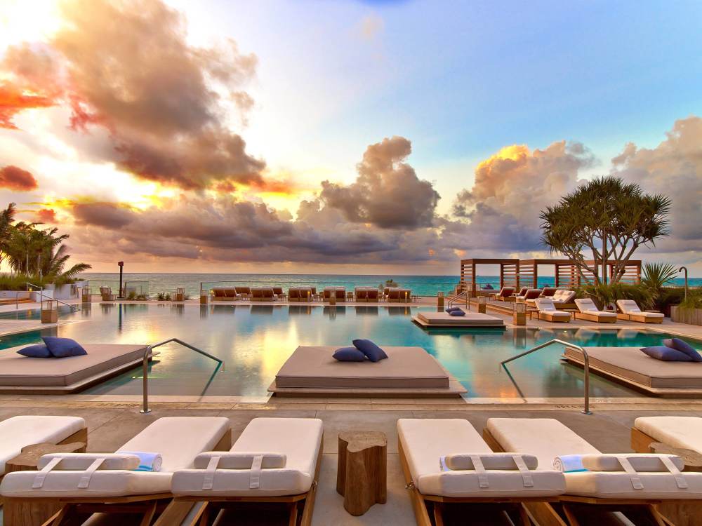 The 30,000 square-foot Center Pool has the ingredients for a perfect day - cabanas, daybeds and ocean views.