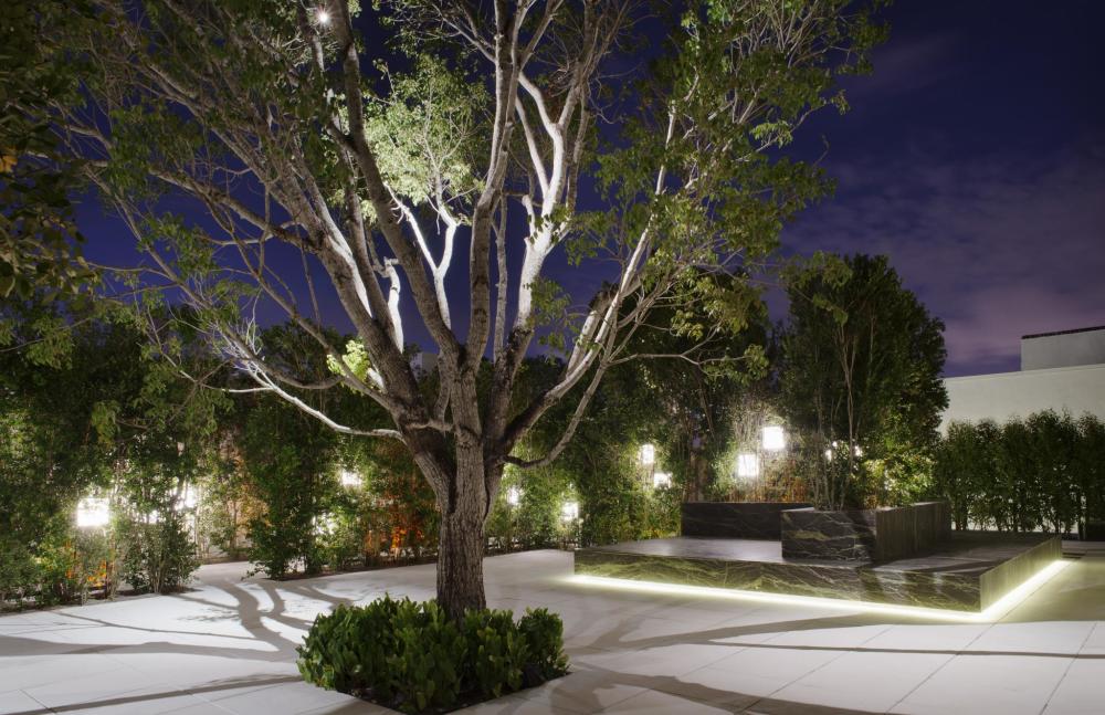 Jardín en la azotea en el Miami Design District