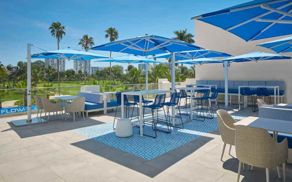 Soak up the warm Florida sun rays at Surfhouse rooftop, with panoramic views of the entire waterpark.