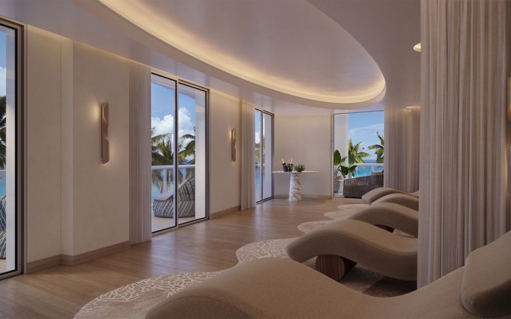 Enjoy views of the poperty and Atalantic Ocean from the Spa's Relaxation Space