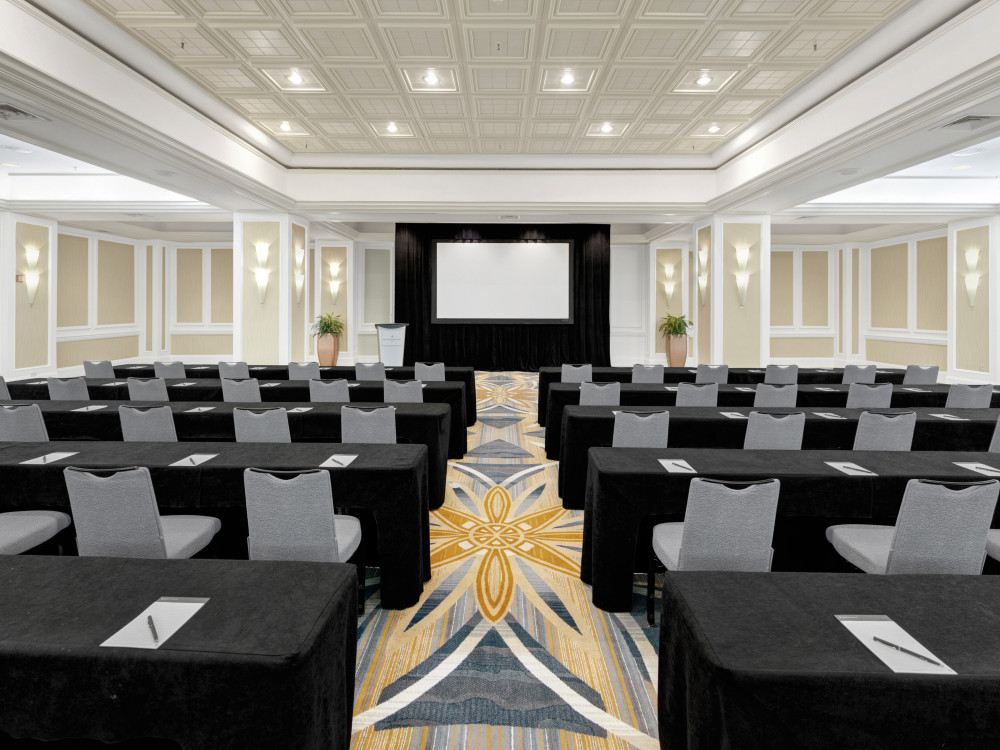 With over 135,000 sq ft of meeting space view our Sevilla Ballroom Classroom Style Set-Up