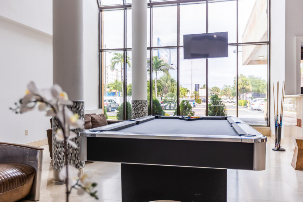 In Lobby - Pool table, piano, Bar Lounge with sitting area