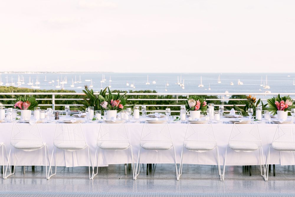 Host your next event at Mr. C Miami Coconut Grove for stunning views of Biscayne Bay, natural lighting, and outdoor terraces.