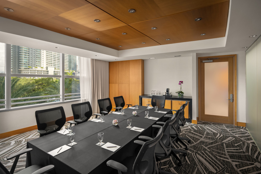 Hotel AKA Brickell meeting space with natural light