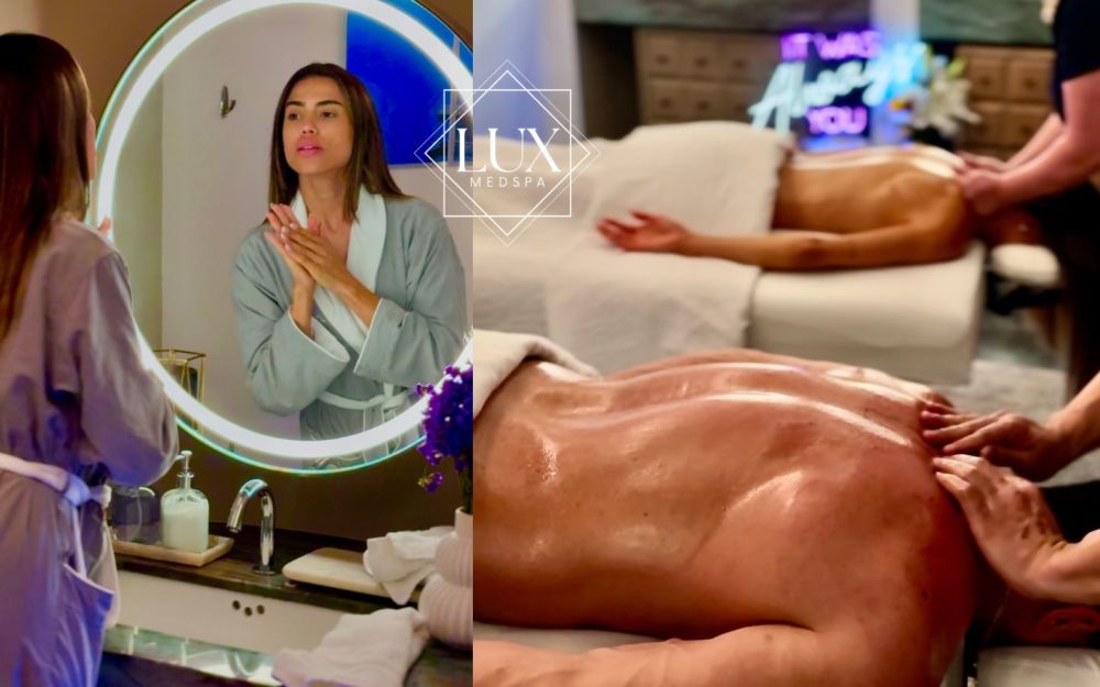 Coppia che si gode un massaggio di coppia nella nostra lussuosa sala massaggi per coppie