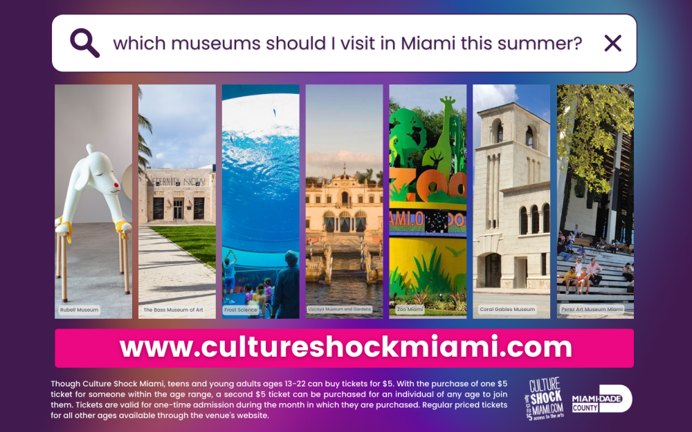 Visite museus populares em Miami neste verão por $ 5 .