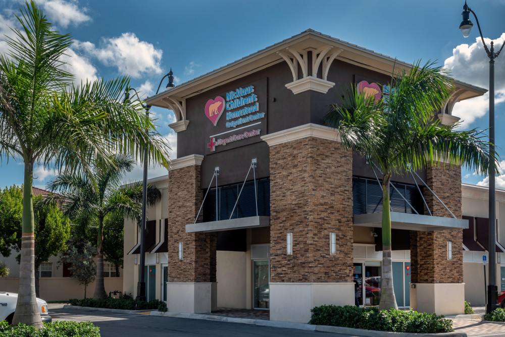 Exterior image of the Nicklaus Children's Homestead Urgent Care Center