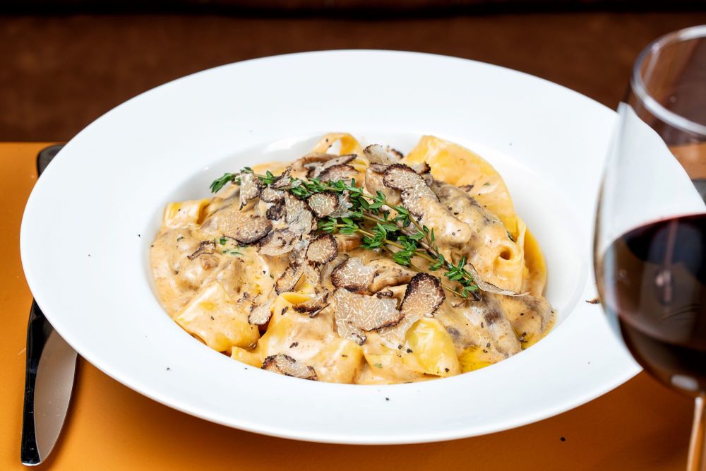 Dressed Simply w/Sauteed Porcini Mushrooms, Cheese, Garlic, PArsley and Thyme