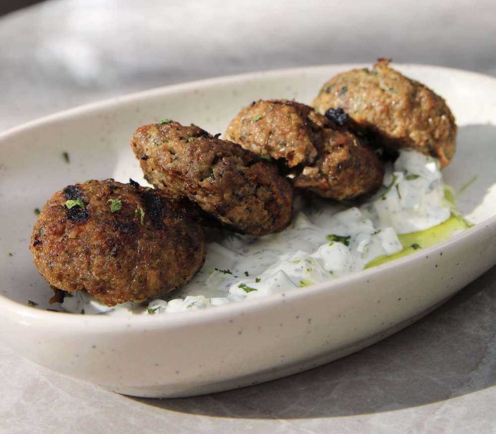 Grandma's Grilled Meatballs, Yogurt Sauce, Sweet Paprika Oil