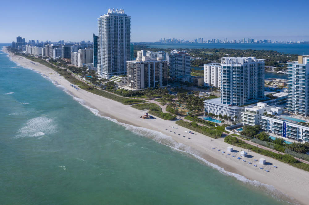 Miami Beach空中的Hotel