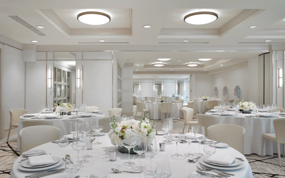 Acqualina's newly enhanced meeting space, the Mediterranean Ballroom.