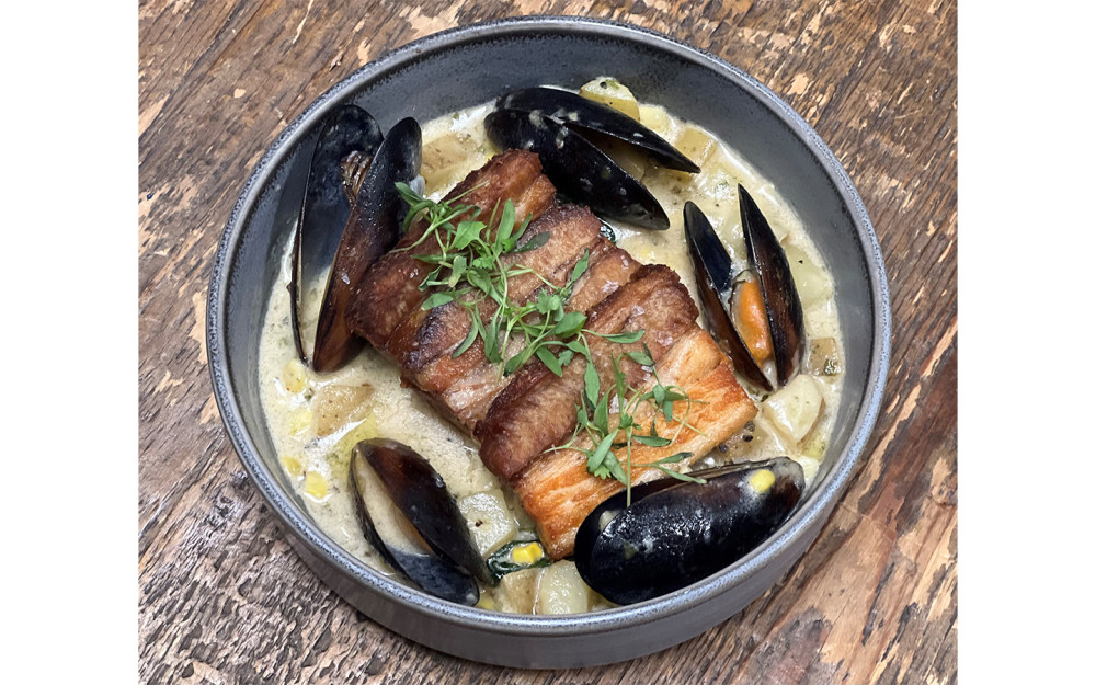 CORN + POTATO | PEI MUSSELS | TARRAGON BUTTER