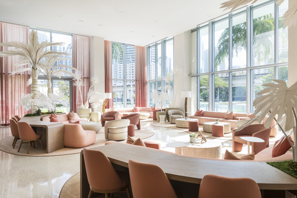 Lounge / saguão do Novotel Miami Brickell