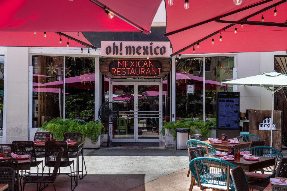 Oh! Mexico location in the heart of Lincoln Road in Miami Beach