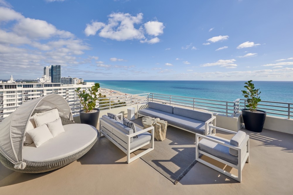 Loews Miami Beach Balcone della suite presidenziale fronte oceano