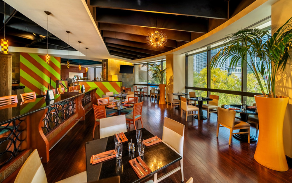 Pure Verde Lounge overlooking the Miami River
