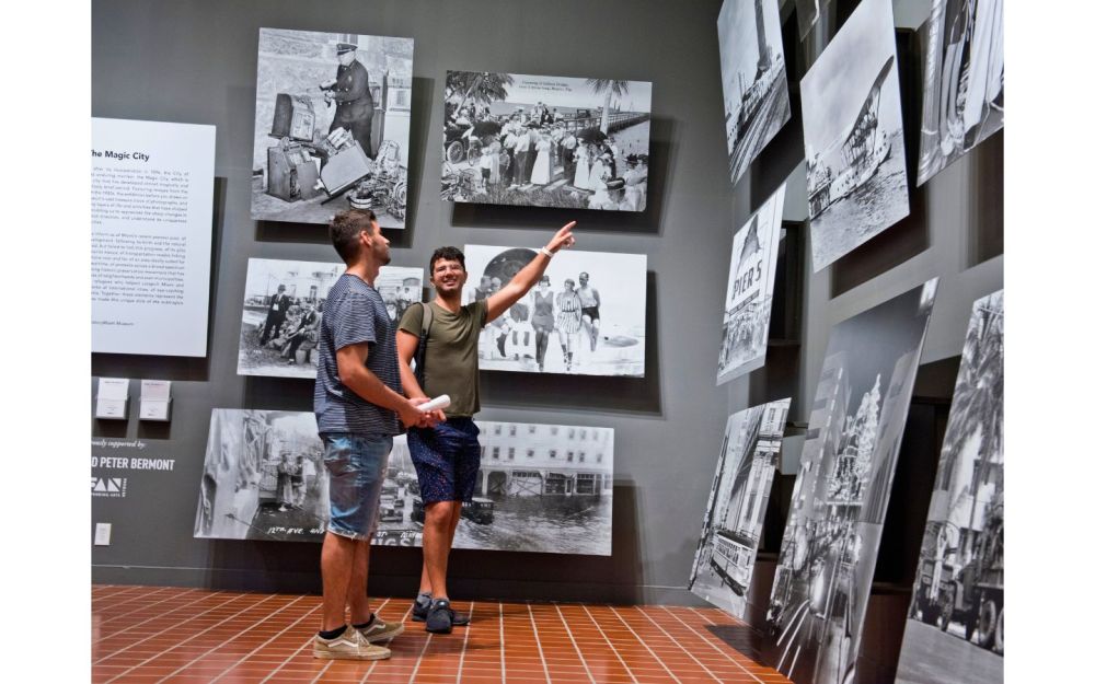 Visitors Explore the Miami, The Magic City gallery at HistoryMiami Museum