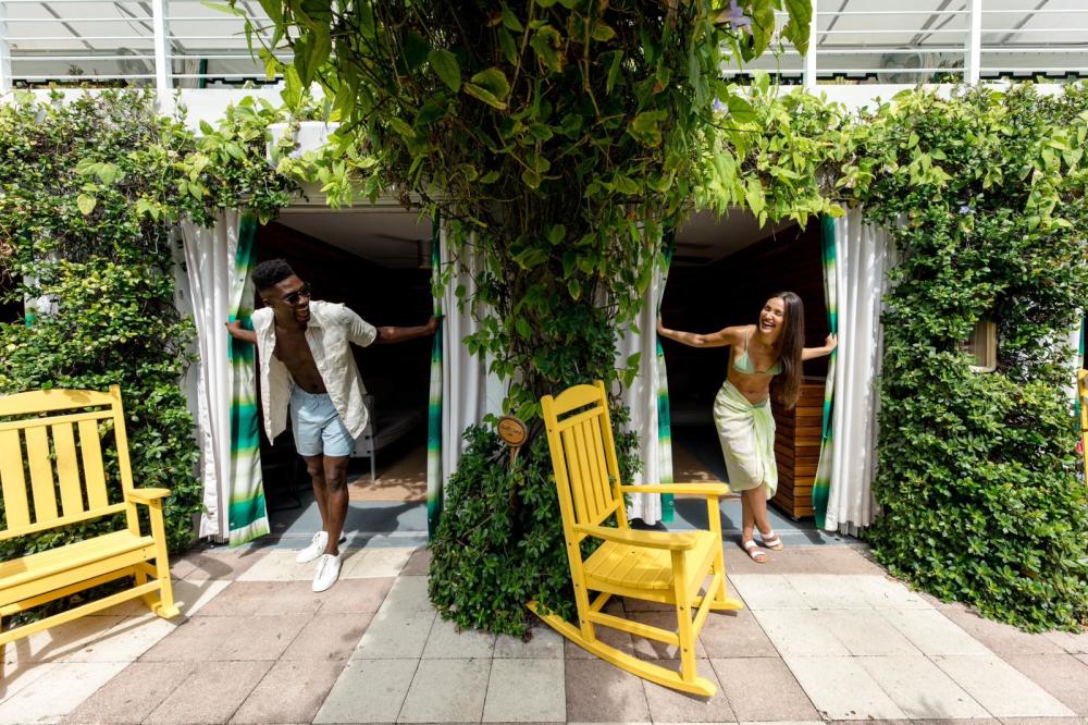 The Vines Cabanas at High Tide create the perfect poolside scene for your Miami Beach vacation!