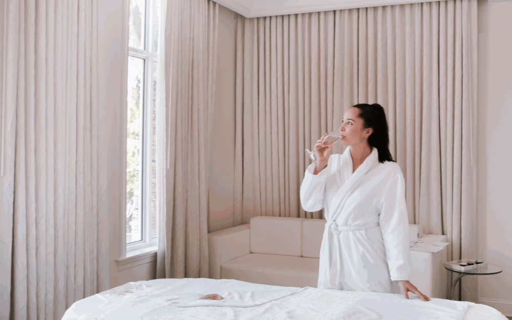 Celebrating a special day? Enjoy a complementary glass of champagne when you book a spa service at âme Spa and Wellness.