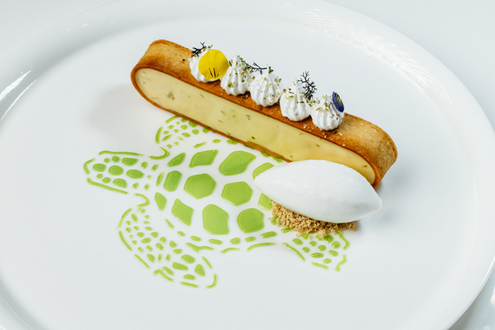 Key Lime Tart with pineapple