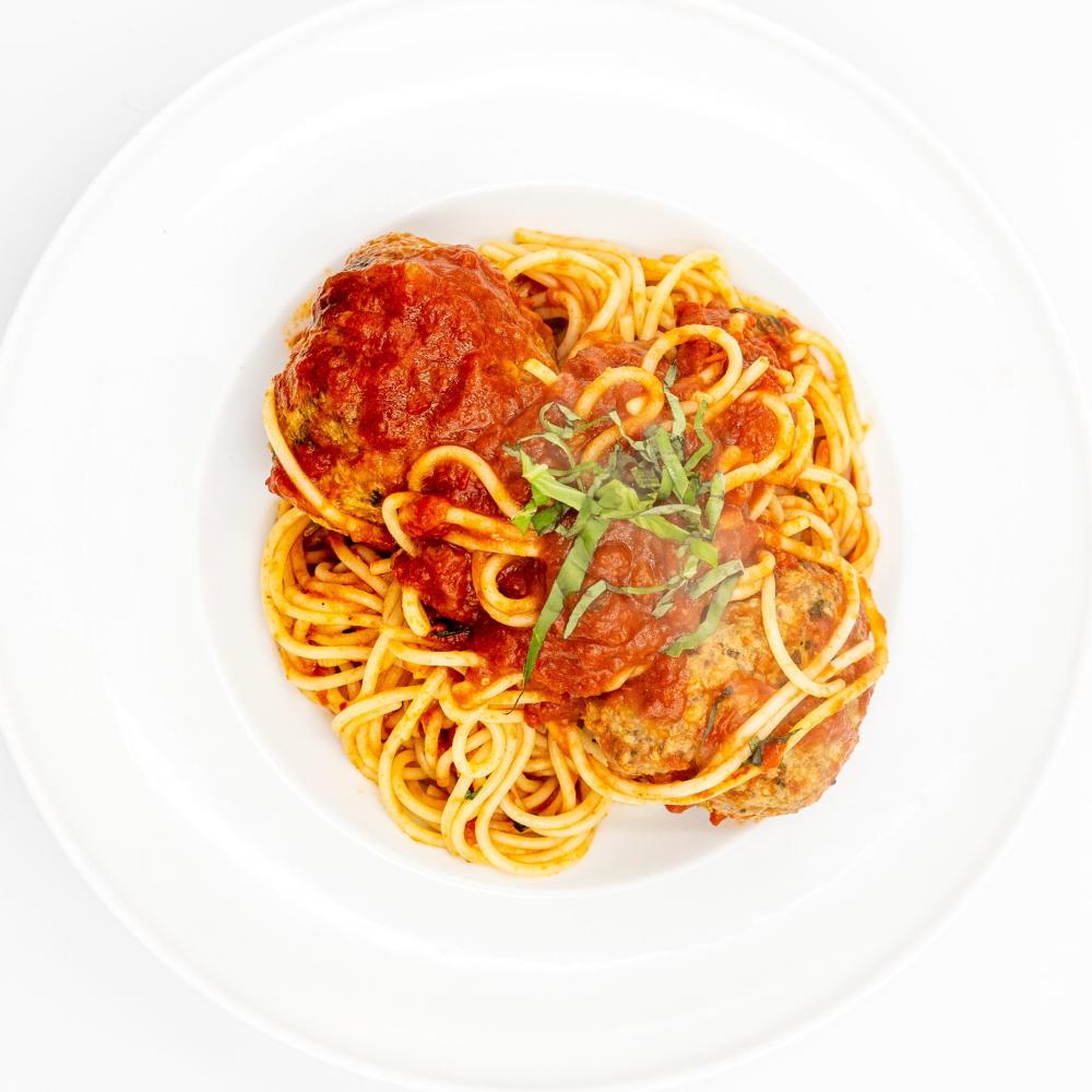 Homemade turkey or beef meatballs with our signature pomodoro sauce.