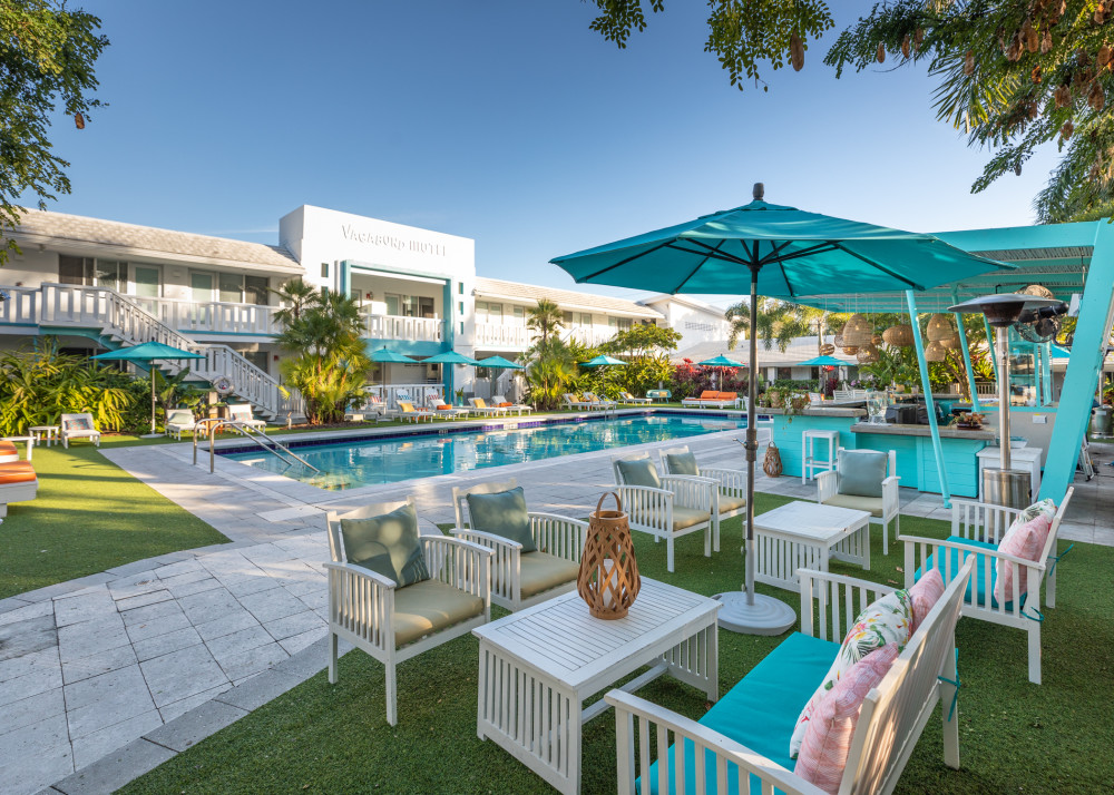 Lushly Landscaped Pool Deck