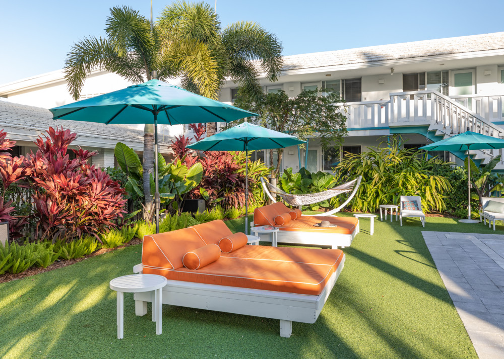 Relax on our lushly landscaped Pool Deck