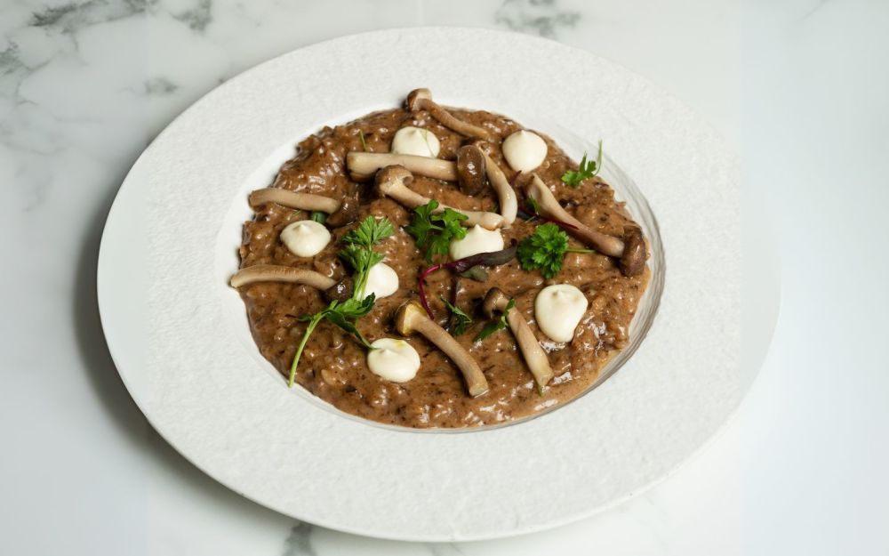 Shimeji & Forest mushrooms, White garlic mayo
