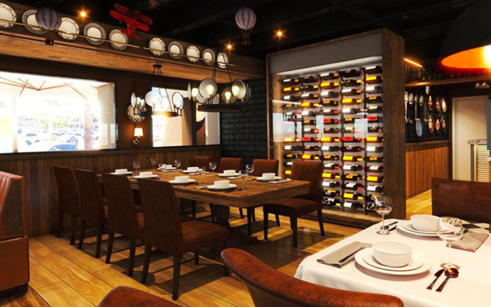 Elegant meets casual‑elegant: The dining room combines a refined baroque‑bistro aesthetic with a relaxed Miami vibe think warm leather & dark wood.