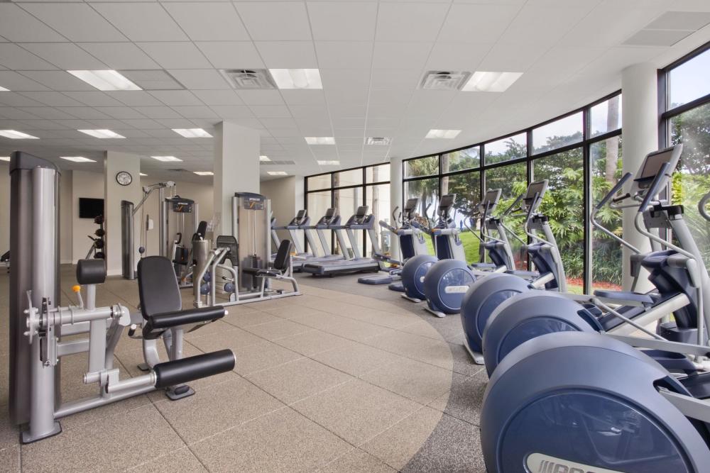 Fitness Center at the Hilton Miami Airport Blue Lagoon