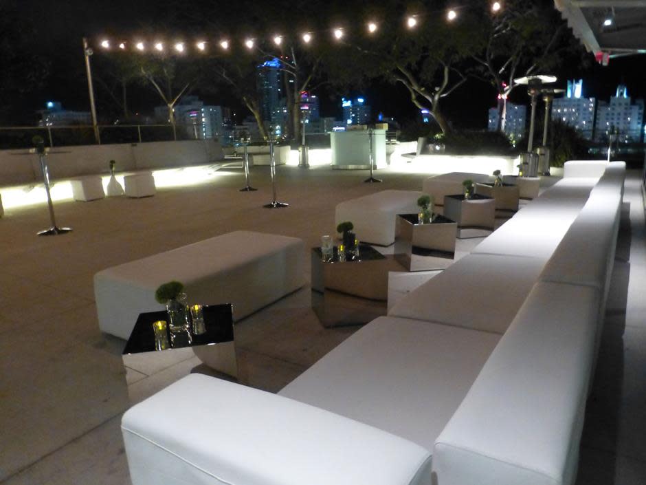 Rooftop Garden Night View Facing East Cocktail Reception