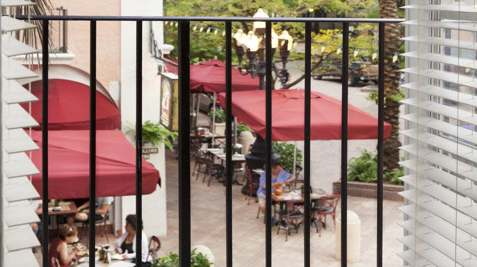 Balcony overlooking Espanola Way