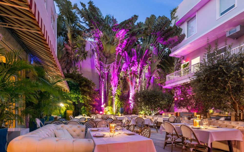 Lush greenery,  and elegant landscaping enhance the natural beauty of the space