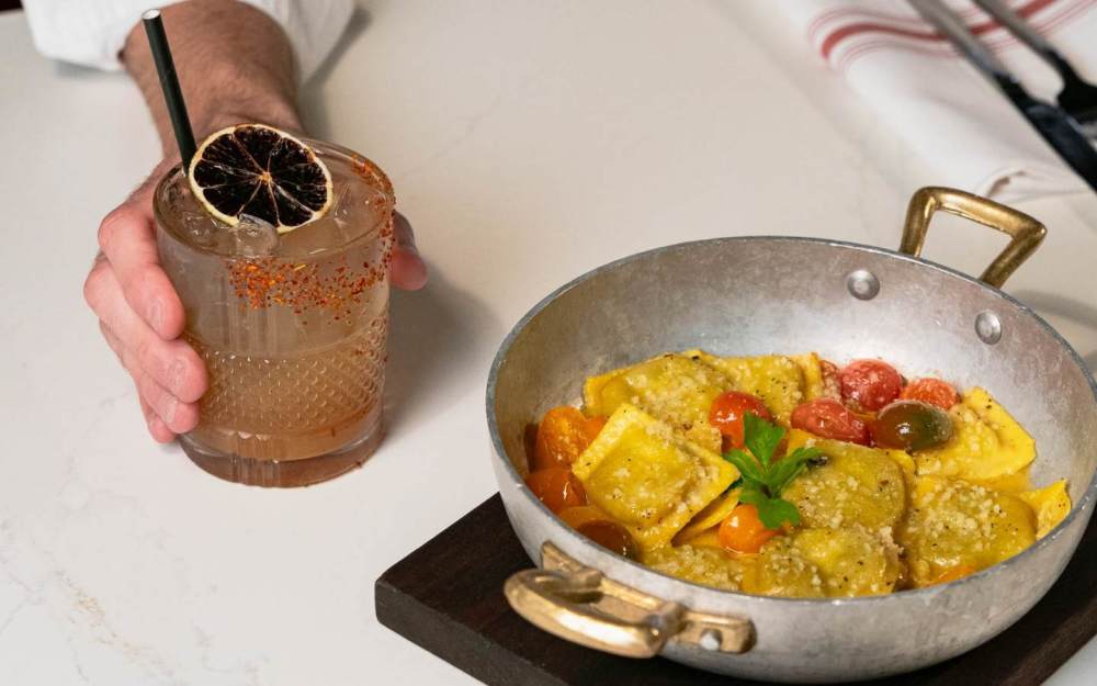 Mushroom or spinach, served with cherry tomato and butter & sage sauce