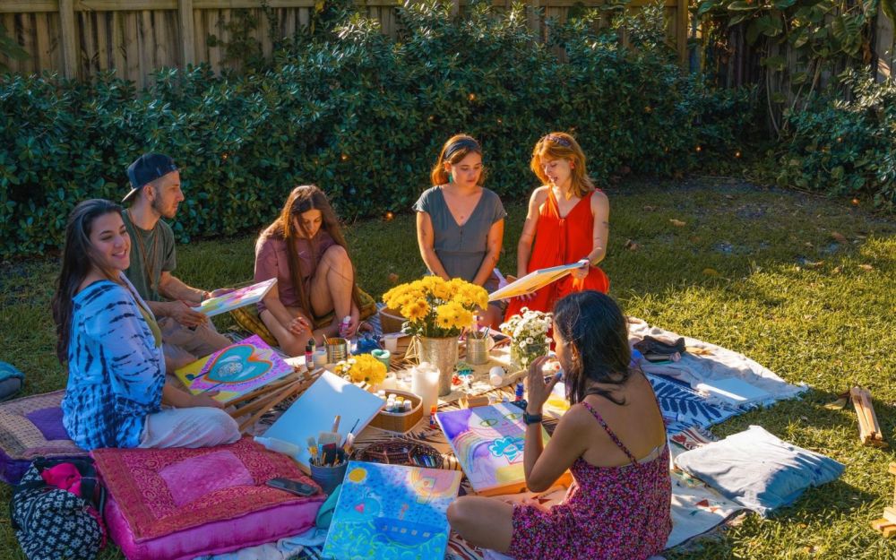 Art Flow picnic creative workshop. March 2023