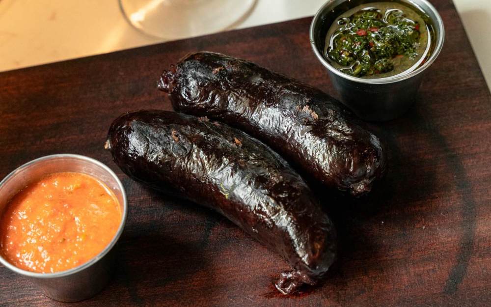 Blood Sausage (Morcilla)
Traditional blood sausage made with pork, onions, and spices. Rich, earthy, and deeply savory, grilled until crisp.