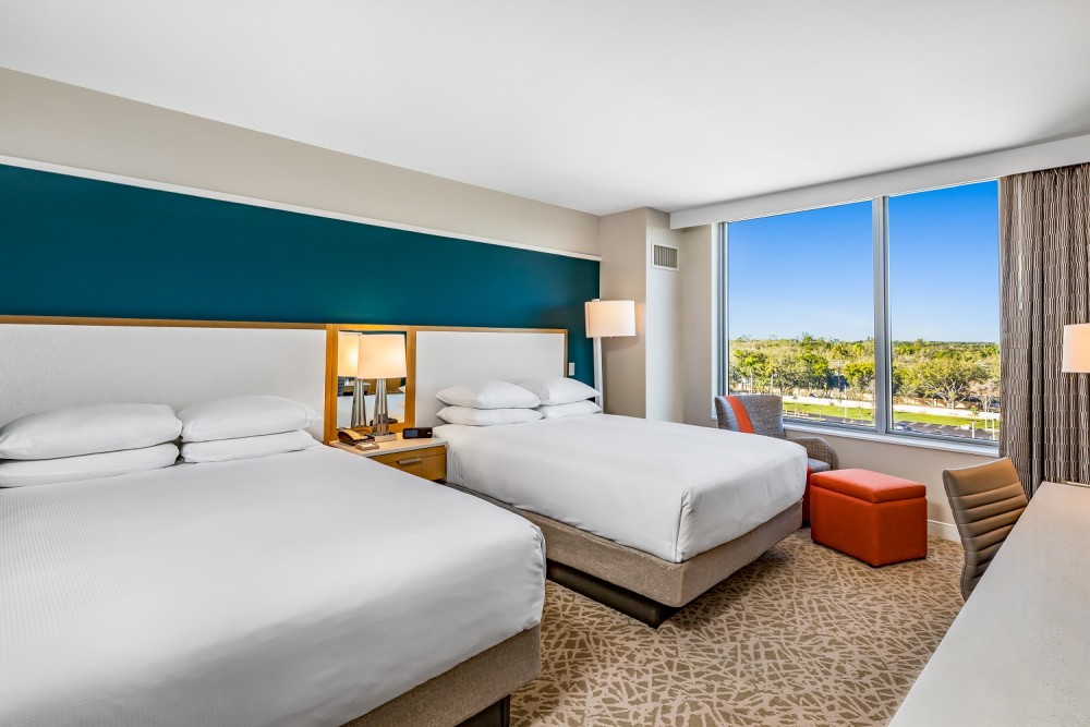 Contemporary guest rooms with modern design elements.