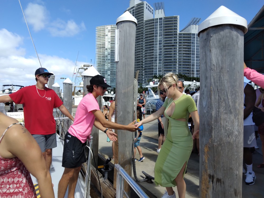 Catamarans are excellent for large groups, yachts can only have up to 13 people, Catamarans cab have up to 49-people on Mariah and up to 42-people on Great White.