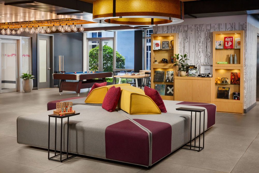 Relax in our modern lounge, offering comfortable seating and a welcoming space for work or leisure.