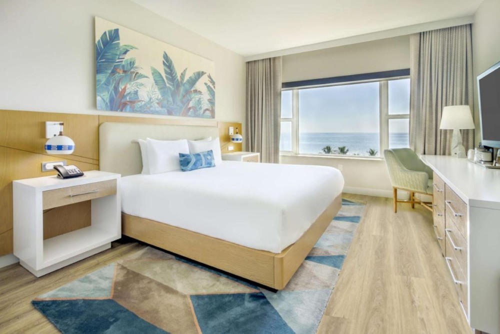 King bed room with ocean view