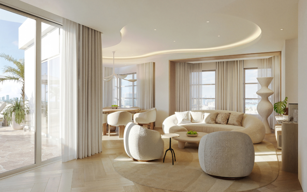 City View Penthouse-Living Room