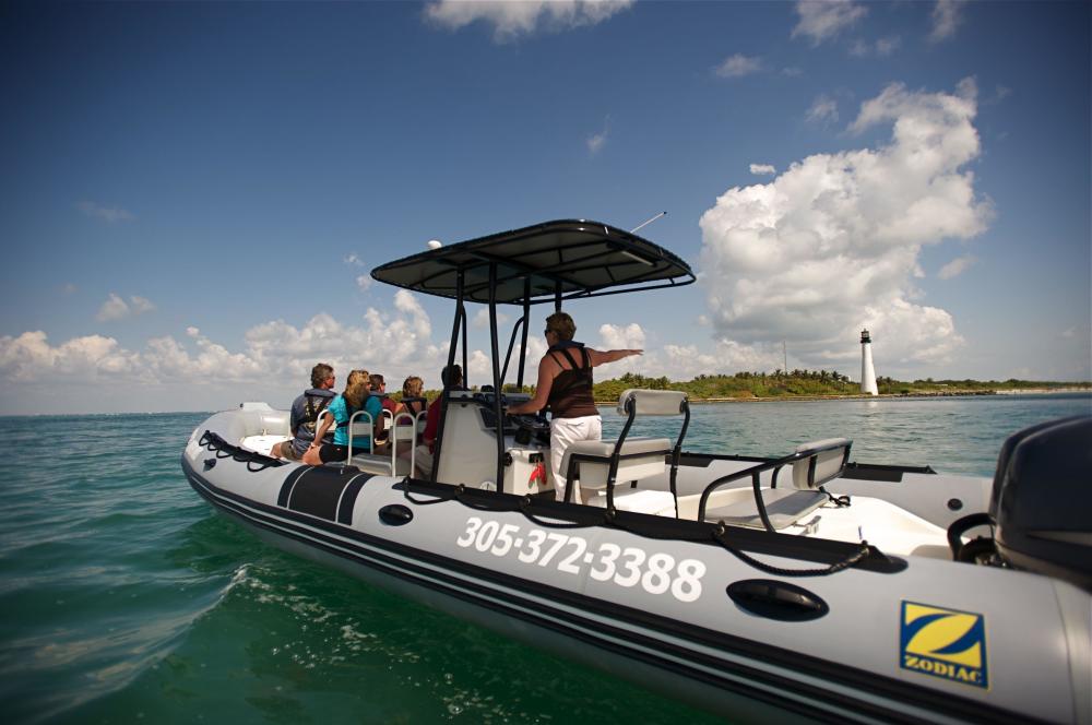 Ocean Force Adventures visiting Cape Florida Lighthouse on Key Biscayne