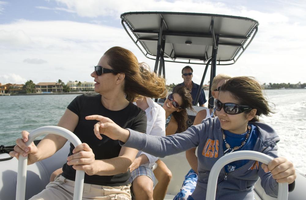 A boat cruise in Biscayne Bay.