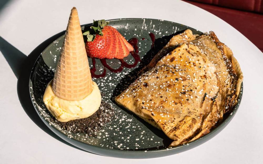Pancakes with dulce de leche
