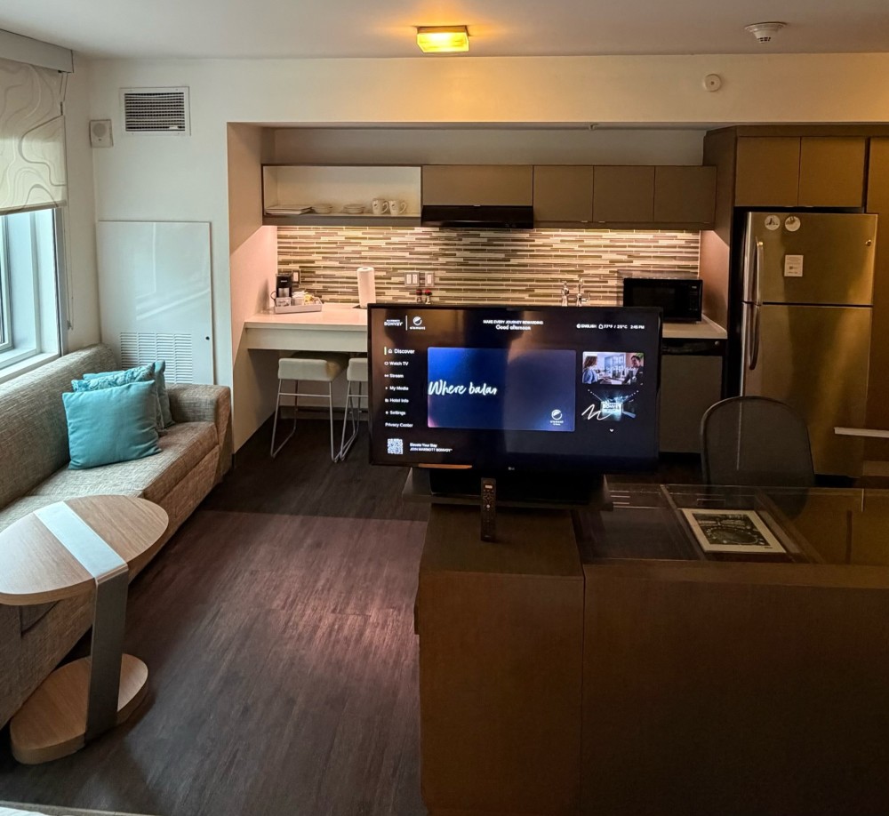 Designed with sustainability at its core, this spacious studio suite features open-concept living that seamless combines comfort and functionality.