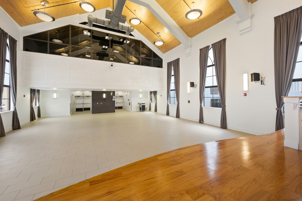 Step inside the main hall at the Overtown Performing Arts Center — a versatile space designed to host memorable gatherings.