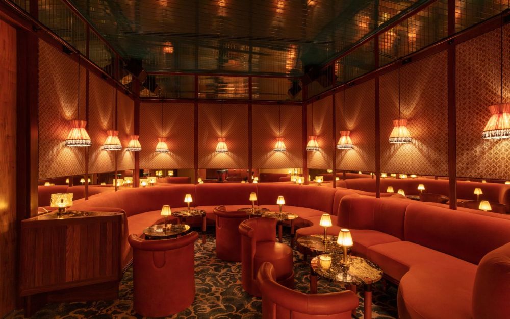 Monterrey Bar at The Standard Spa, Miami Beach, featuring intimate lounge seating, warm lighting, and a stylish cocktail bar atmosphere.