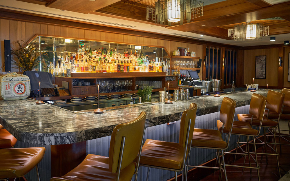 Perfect for enjoying expertly crafted cocktails, sake, or a curated drink while soaking in the vibrant atmosphere of Azabu Miami Beach.