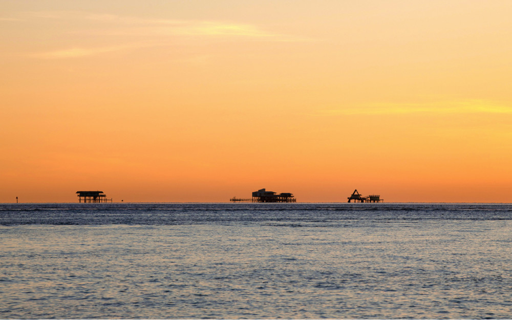 Sunset on the horizon at Bill Baggs State Park