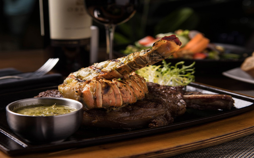 Steak and lobster dinner